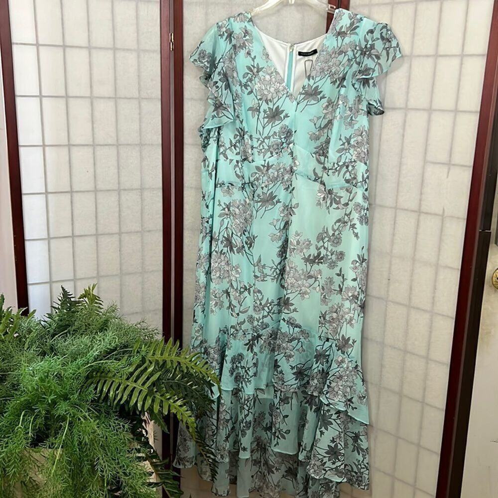 TOMMY HILFIGER RIVERA FLORAL CHIFFON DRESS‎ SIZE 22W